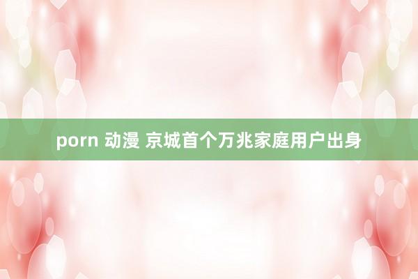 porn 动漫 京城首个万兆家庭用户出身